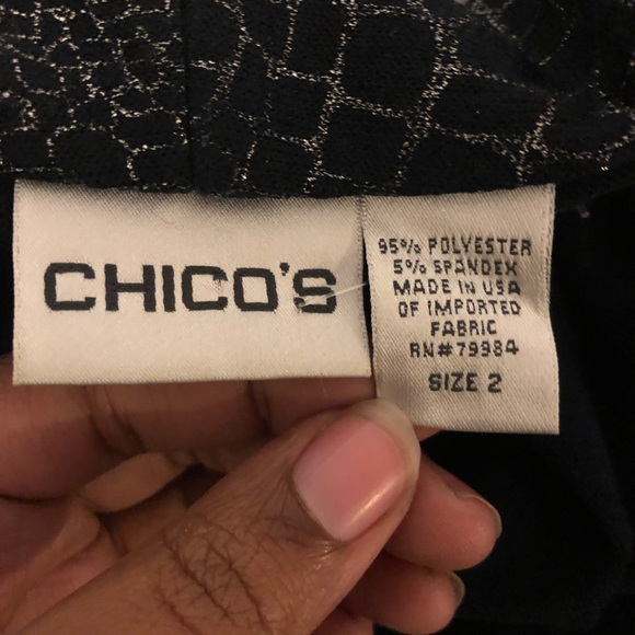 Chico’s blue open front cardigan size 2 - Picture 5 of 5